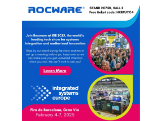 Rocware представила видеобар Rocware RB20 с искусственным интеллектом на выставке ISE 2025